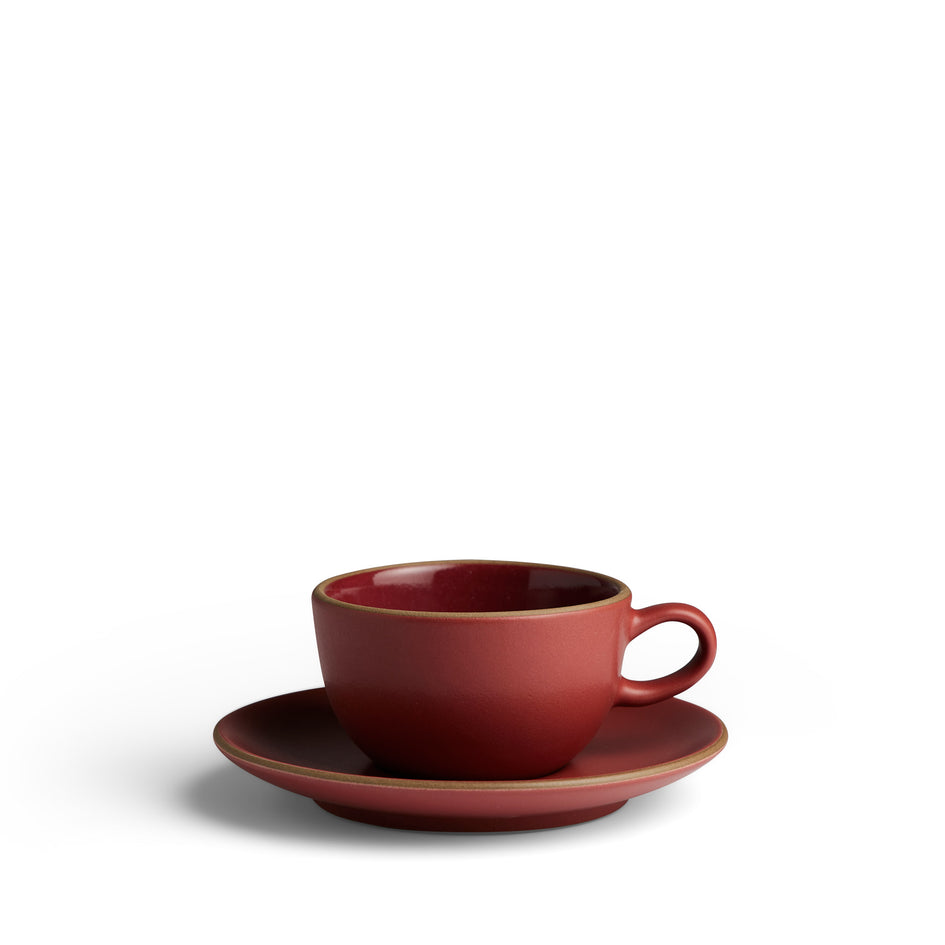 Teacup & Saucer Red Plum/Chile Image 1