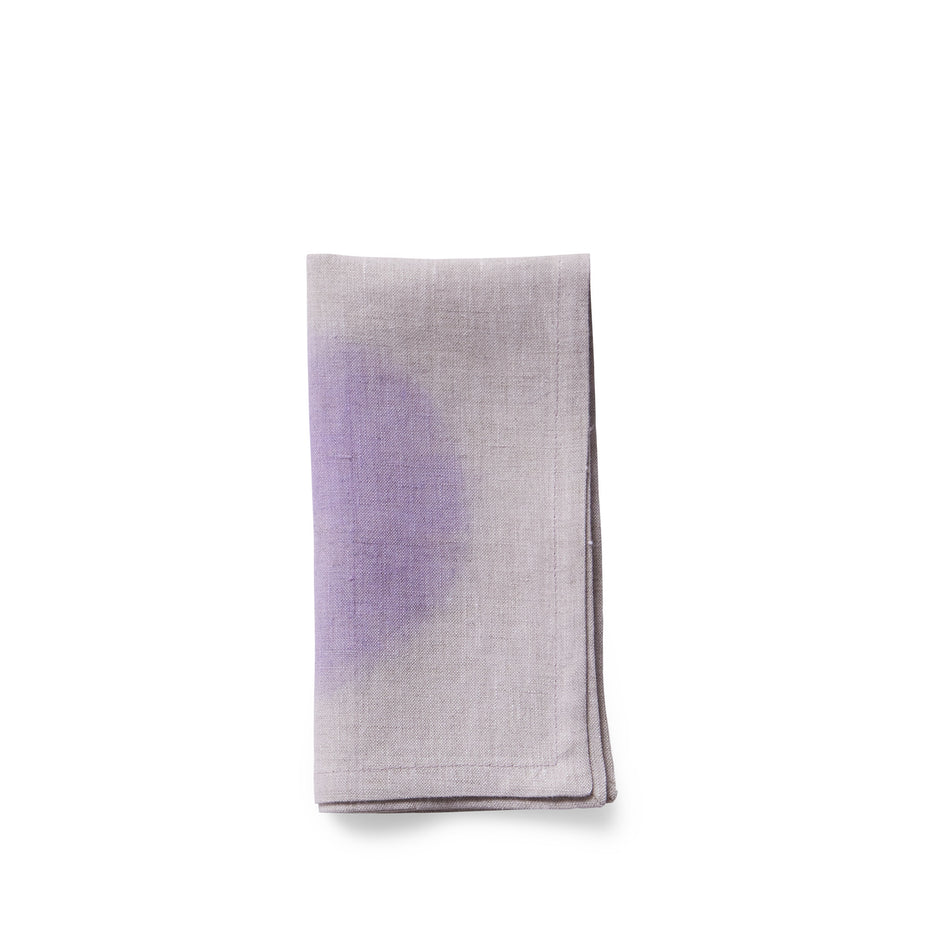 Hand-Painted Linen Napkin in Dusk Circle Image 1