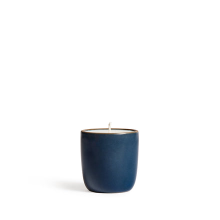Lemon and Clove Candle in Deep Sea Blue Cup