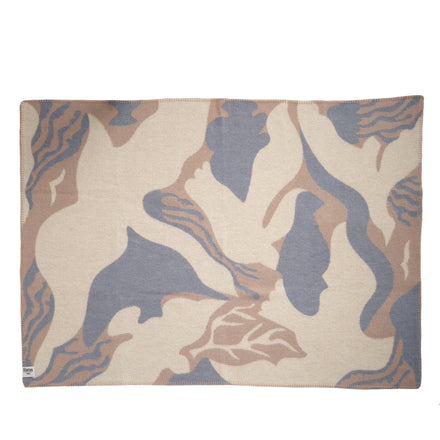 Bird and Fish Mini Throw in Grey/Beige