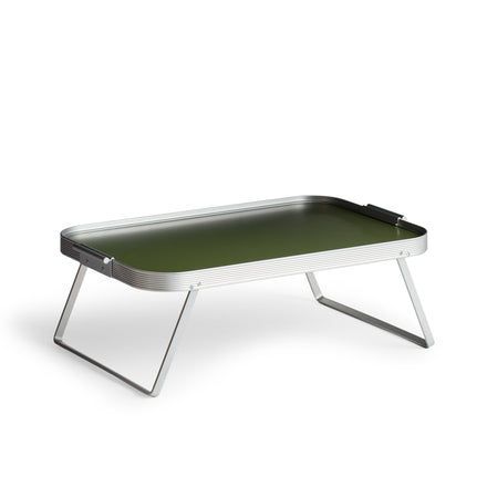 Lap Tray in Olive Green with Silver Surrounds