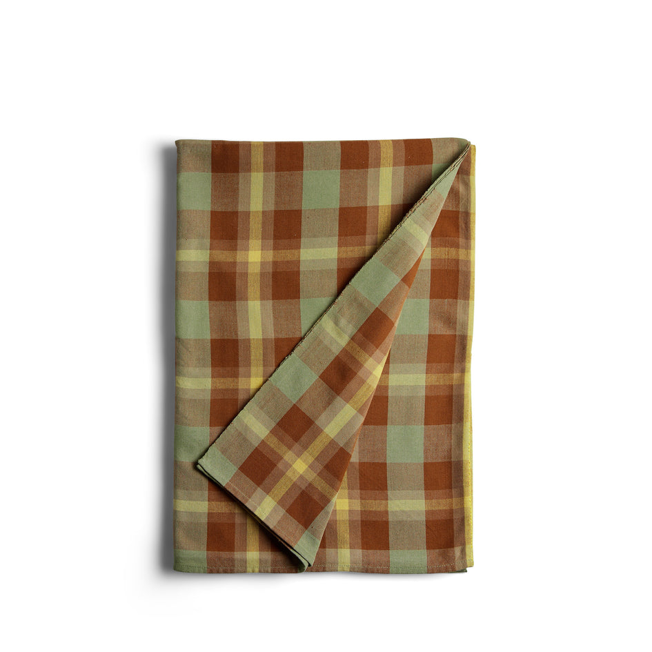 Bonnie Plaid Tablecloth in Acorn Image 1