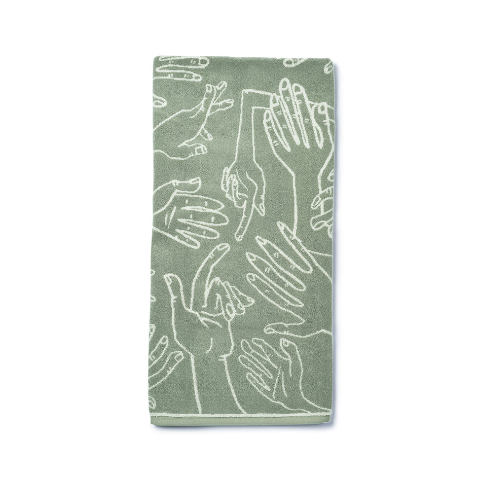 Hands Towel in Prairie Green Image 1