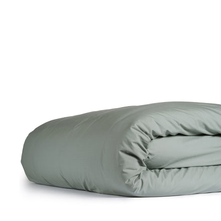 Percale Cotton Duvet Cover in Ash Gray