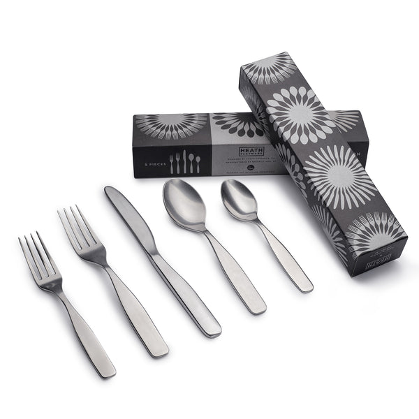 Heath Ceramics Reyes Flatware in Tumbled (5 Piece Setting)