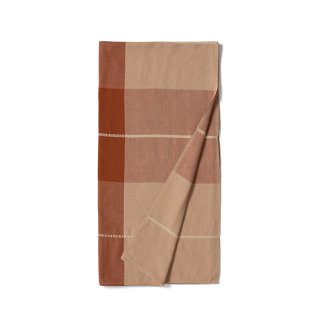 Oversized Check Tablecloth in Dune
