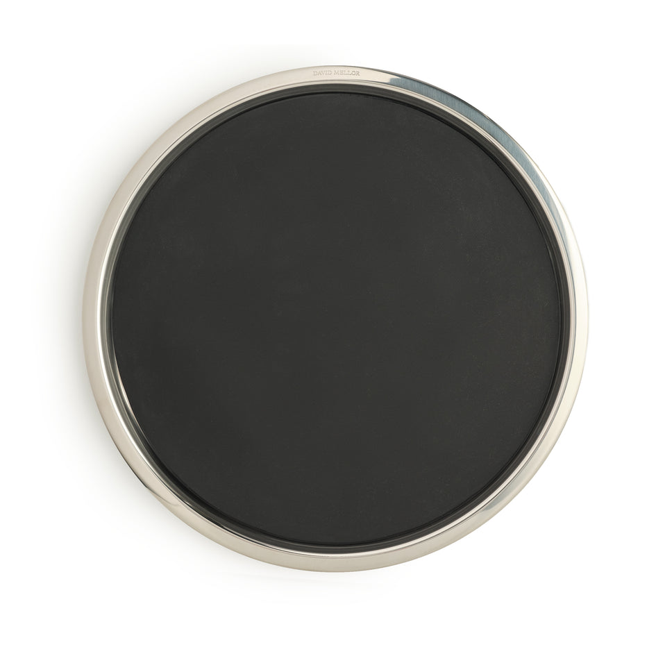 Stainless Steel Round Tray With Mat Image 1