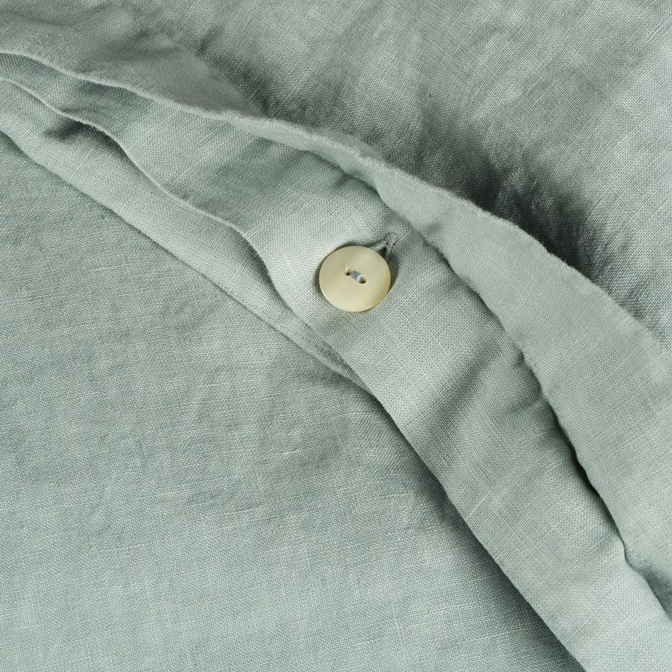 Tela Linen Duvet Cover in Ash Gray Image 2