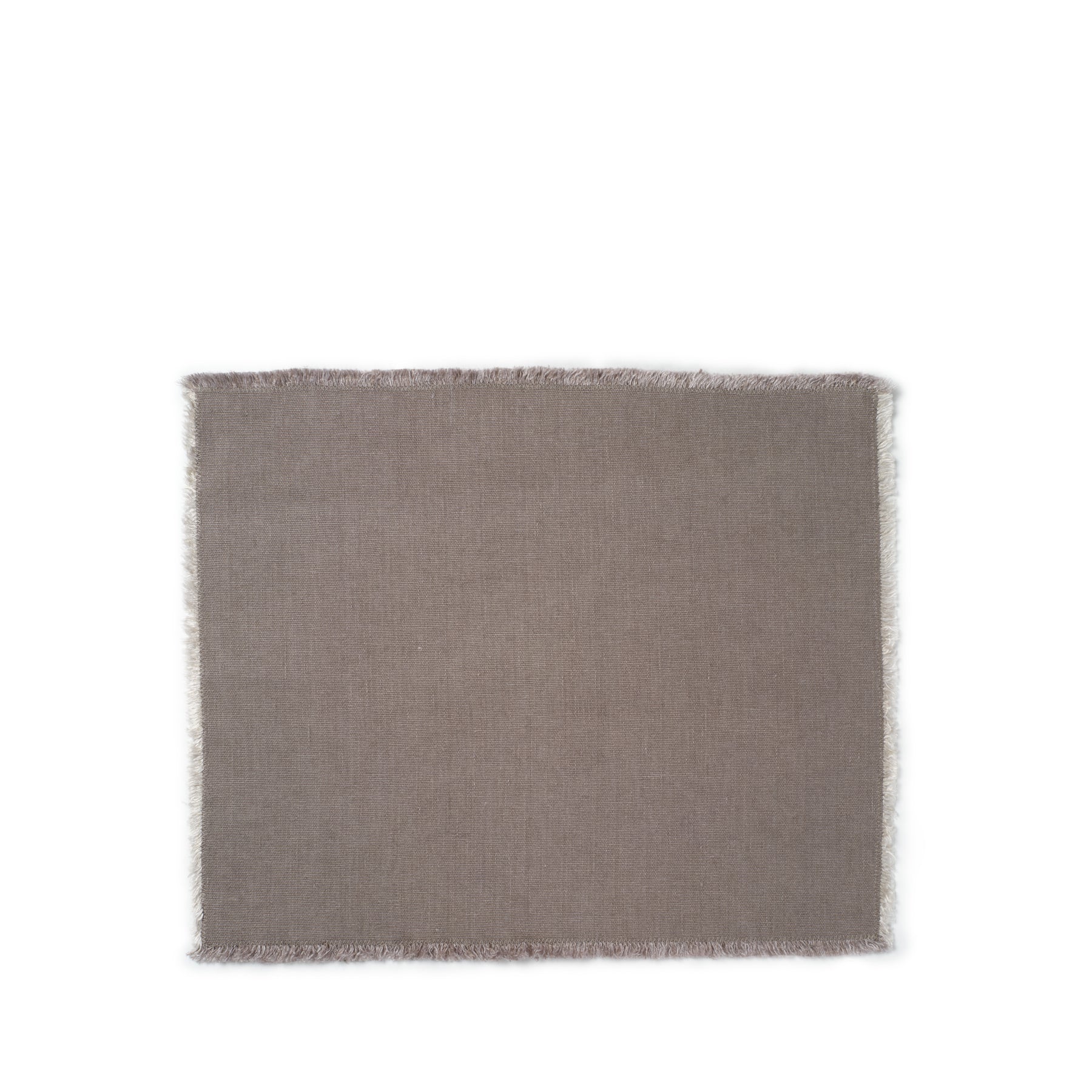 Hopsack Linen Placemat in Warm Gray (Set of 2) Zoom Image 1