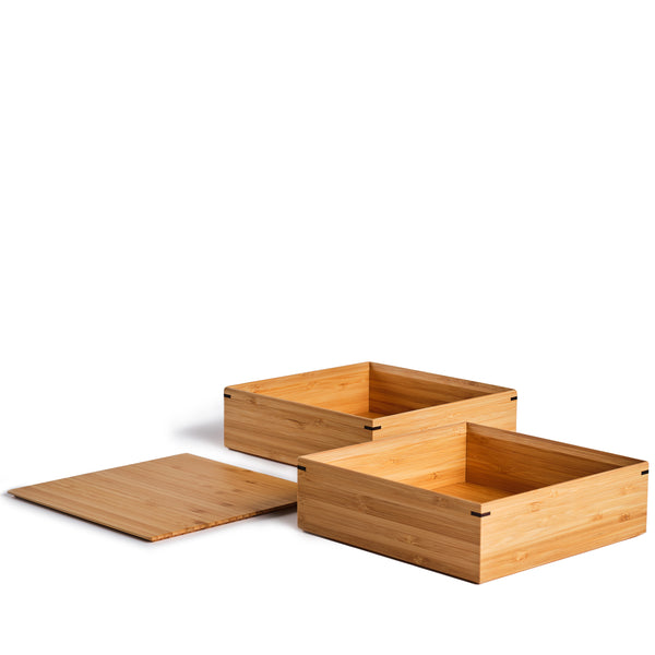 Large Two-Tiered Square Lunch Box – Heath Ceramics