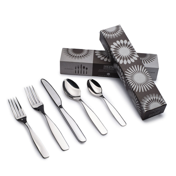 Heath Ceramics Reyes Flatware in Polished (5 Piece Setting)