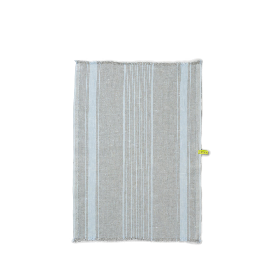 Linen Towel in Blue Zoom Image 2