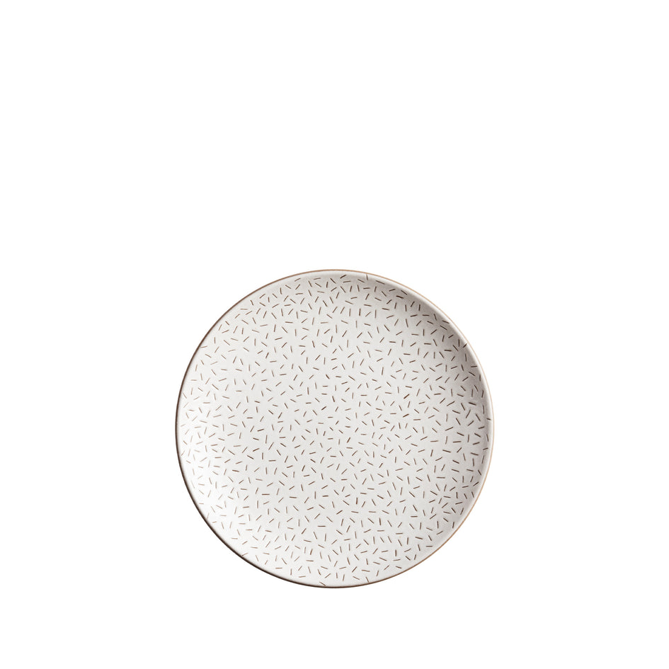 Seed Stitch Etched Salad Plate in Opaque White Image 1