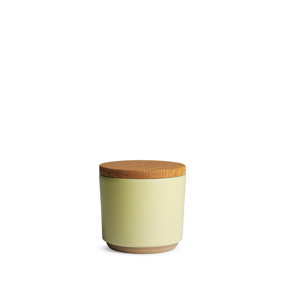 Container with White Oak Lid in Lemon Rind Image 1