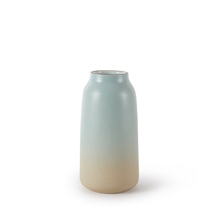 Tall Vase in Aqua and Barley