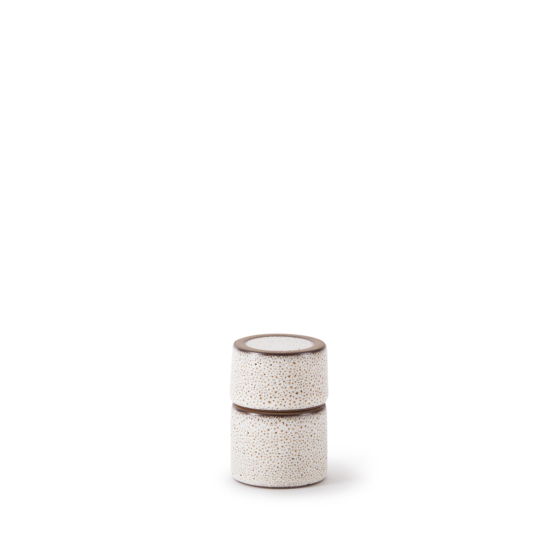 Matchstick Holder in Opaque White and Matte Brown Zoom Image 1