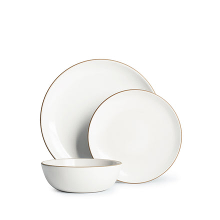 Opaque White 3-Piece Dinnerware Set