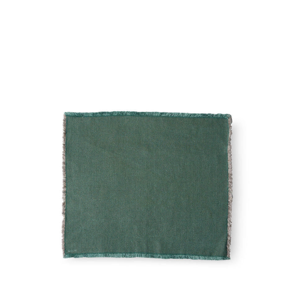 Hopsack Placemat in Slate Green (Set of 2) Image 1