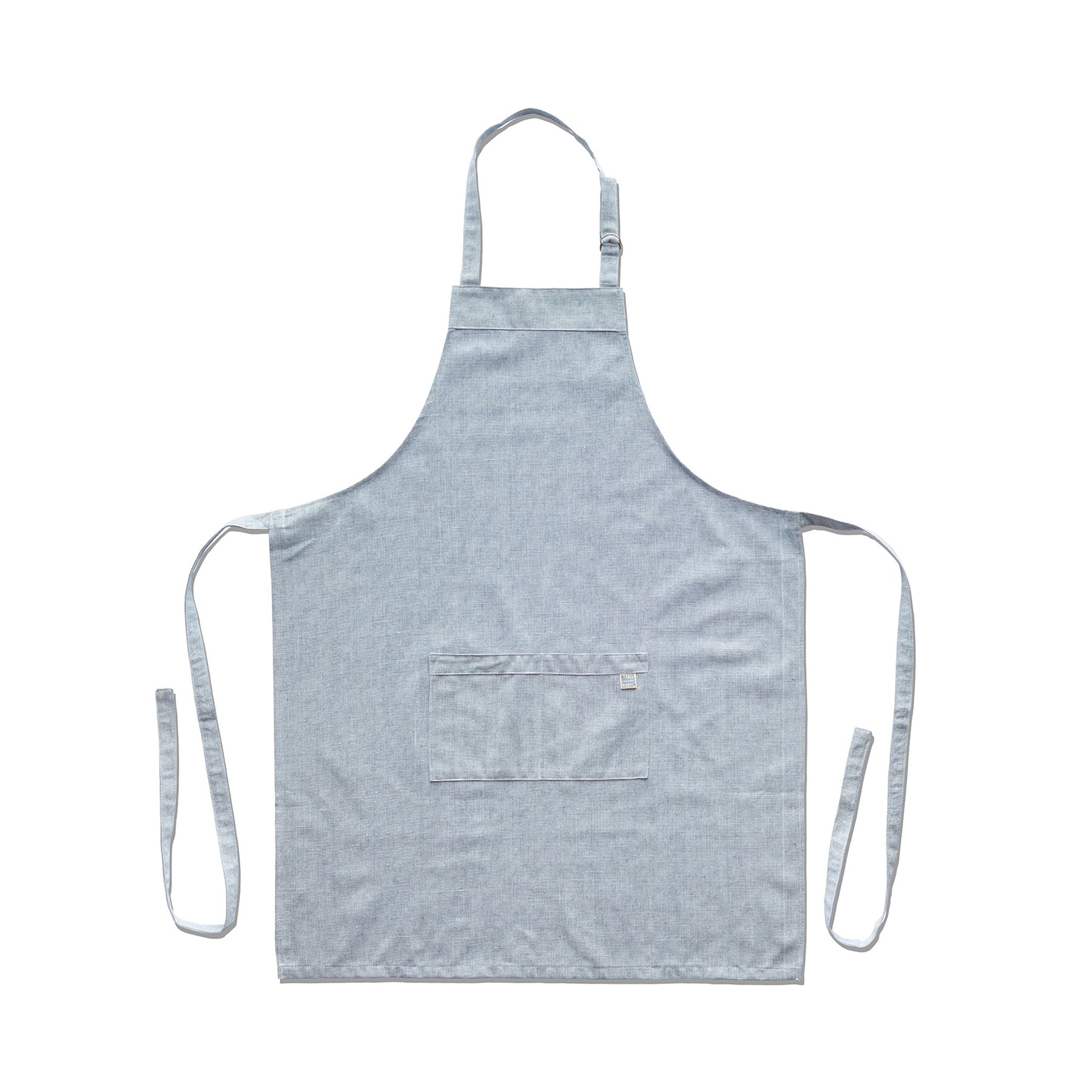 Organic Cotton Apron in Blue Zoom Image 1