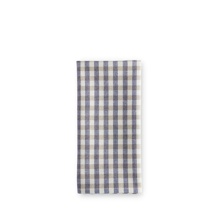 Set of 4 Gingham Napkins in Blue/Sage