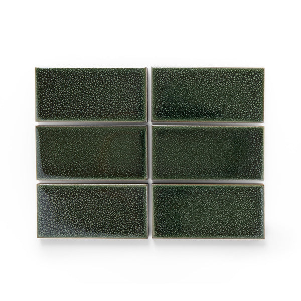 Heath Ceramics LG2 Jade Manganese-Olive #3 Tile Sample