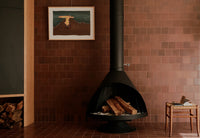 Redwood Fireplace