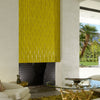 Bright Yellow Fireplace