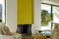 Bright Yellow Fireplace