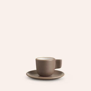 Espresso Cup & Saucer in Cafe au Lait