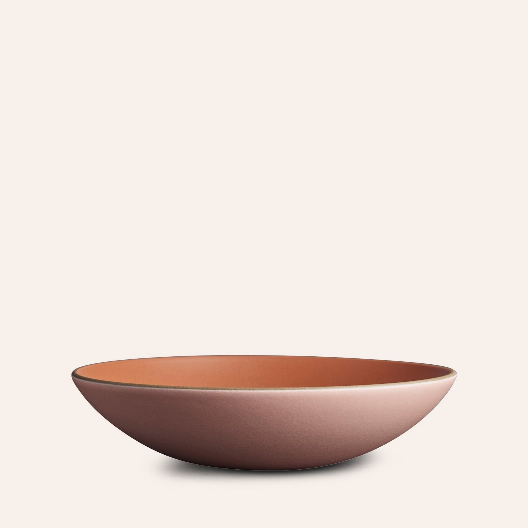 Shallow Salad Bowl in Desert / Rose