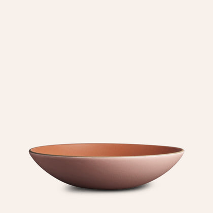 Shallow Salad Bowl in Desert / Rose