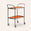 Ribbed Trolley in Burnt Orange and Silver