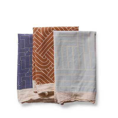 Chalet H Weave Tea Towels (Set of 3)