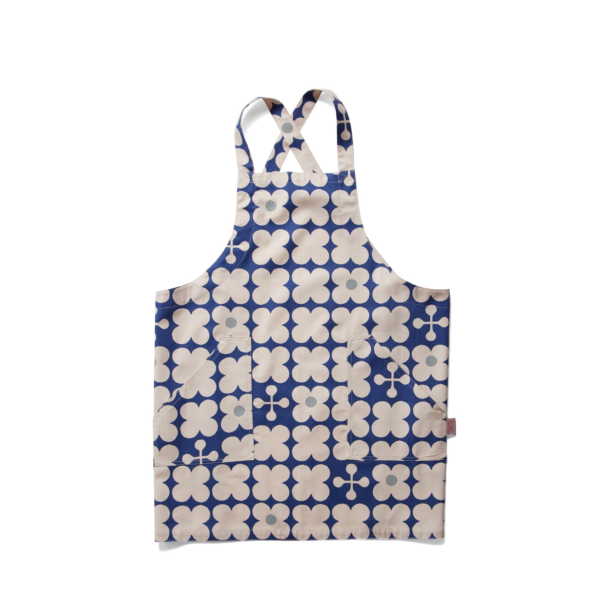 Scandi Candy Pinny Apron in Inky Blue Zoom Image 1