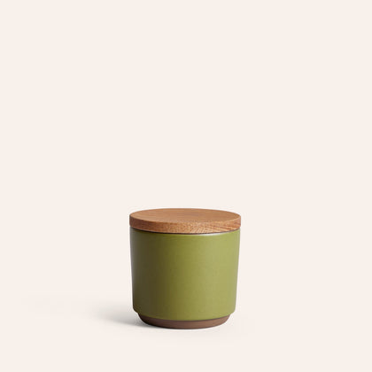 Container with Wooden Lid