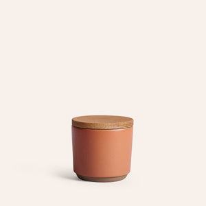 Container with Wooden Lid in Desert