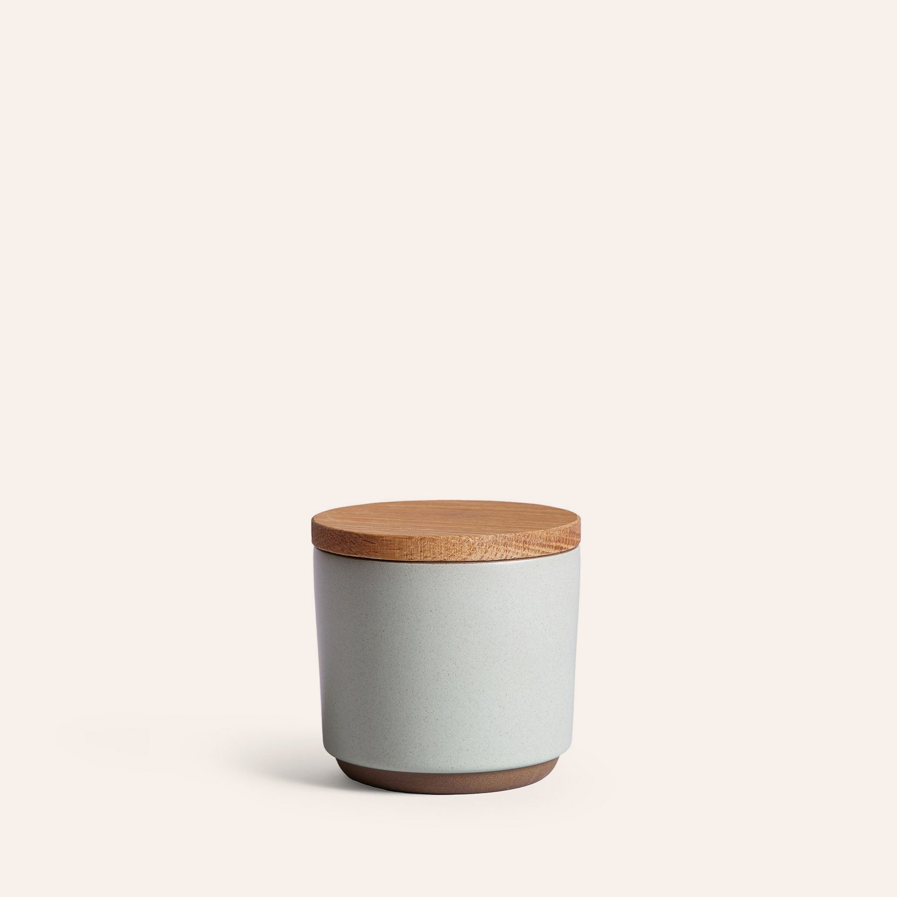 Container with Wooden Lid
