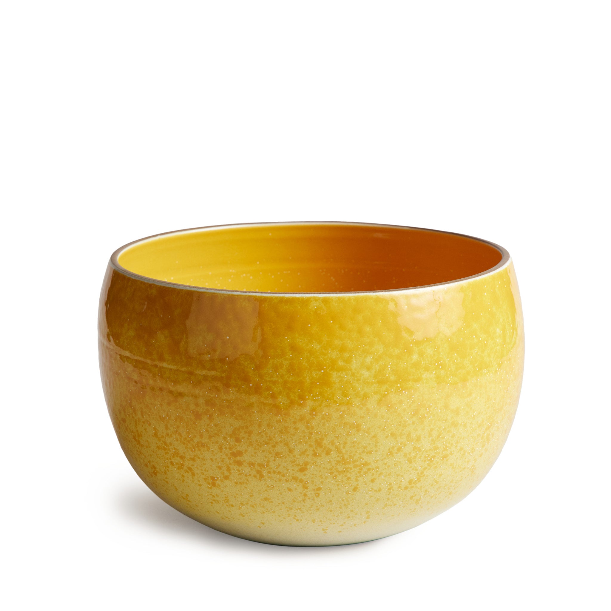 John's Bowl in Sunflower Gloss and Opaque White Zoom Image 1