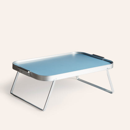 Lap Tray in Pastel Blue with Silver Surrounds