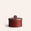 Circle Container in Walnut and Chestnut Leather