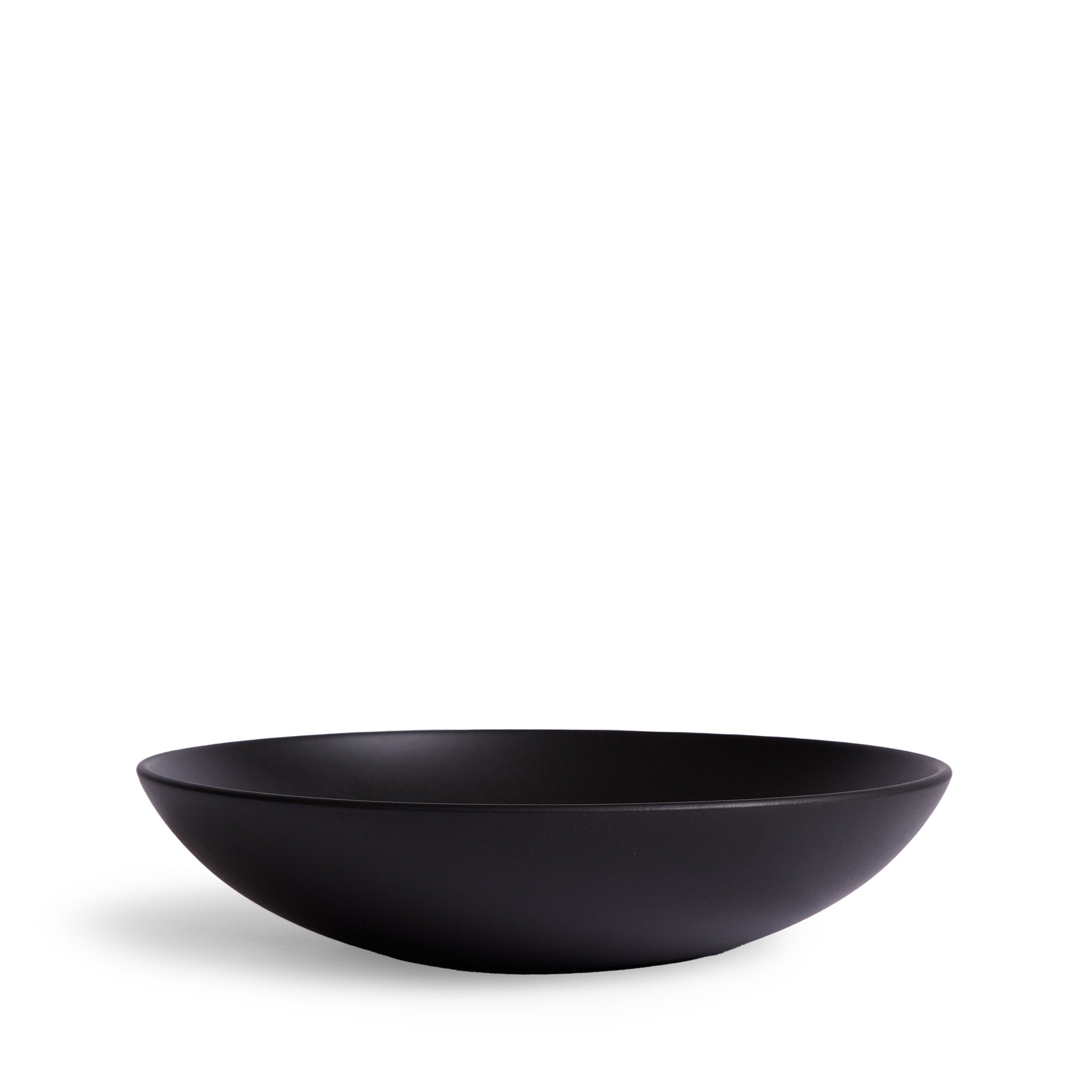 Shallow Salad Bowl in Obsidian Zoom Image 1