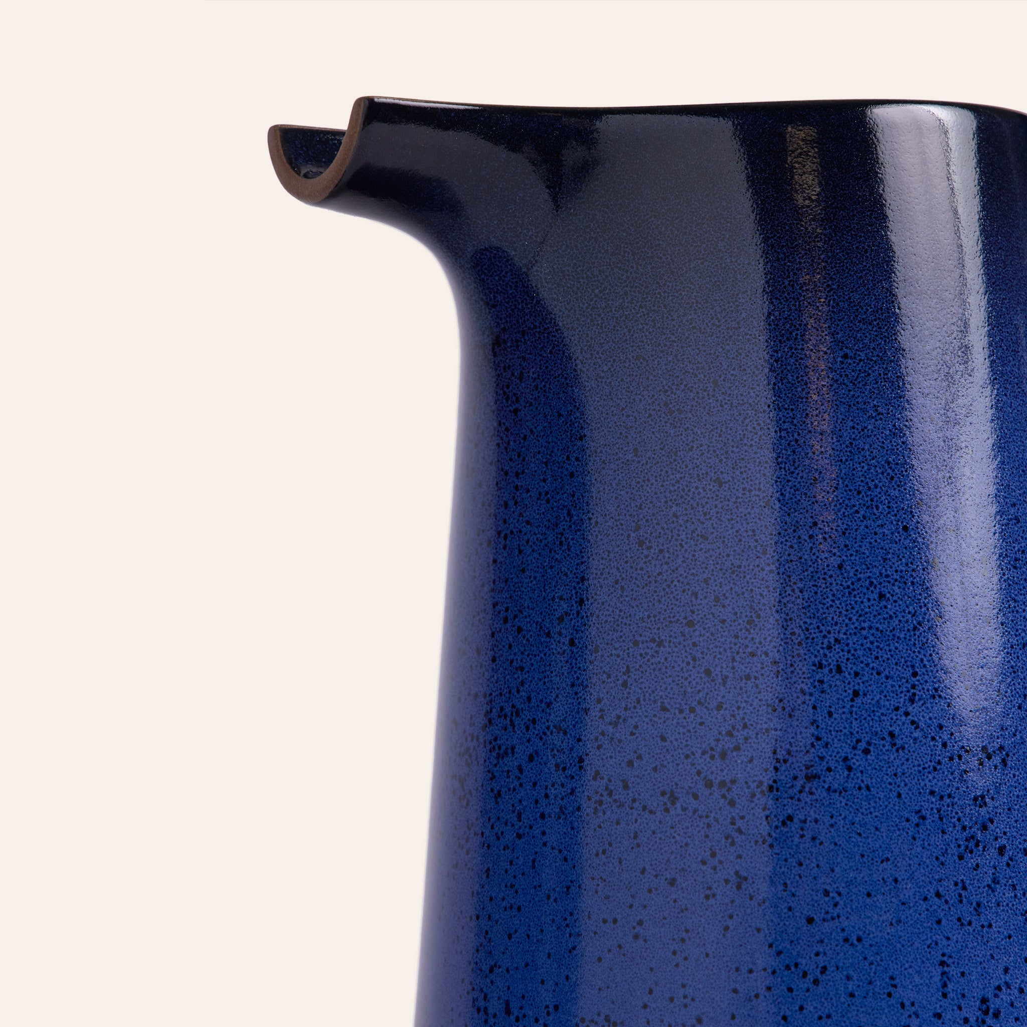 Large Pitcher in Moonstone and Midnight