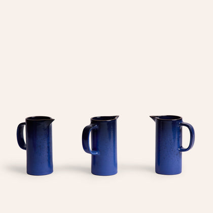Small Pitcher in Moonstone and Midnight