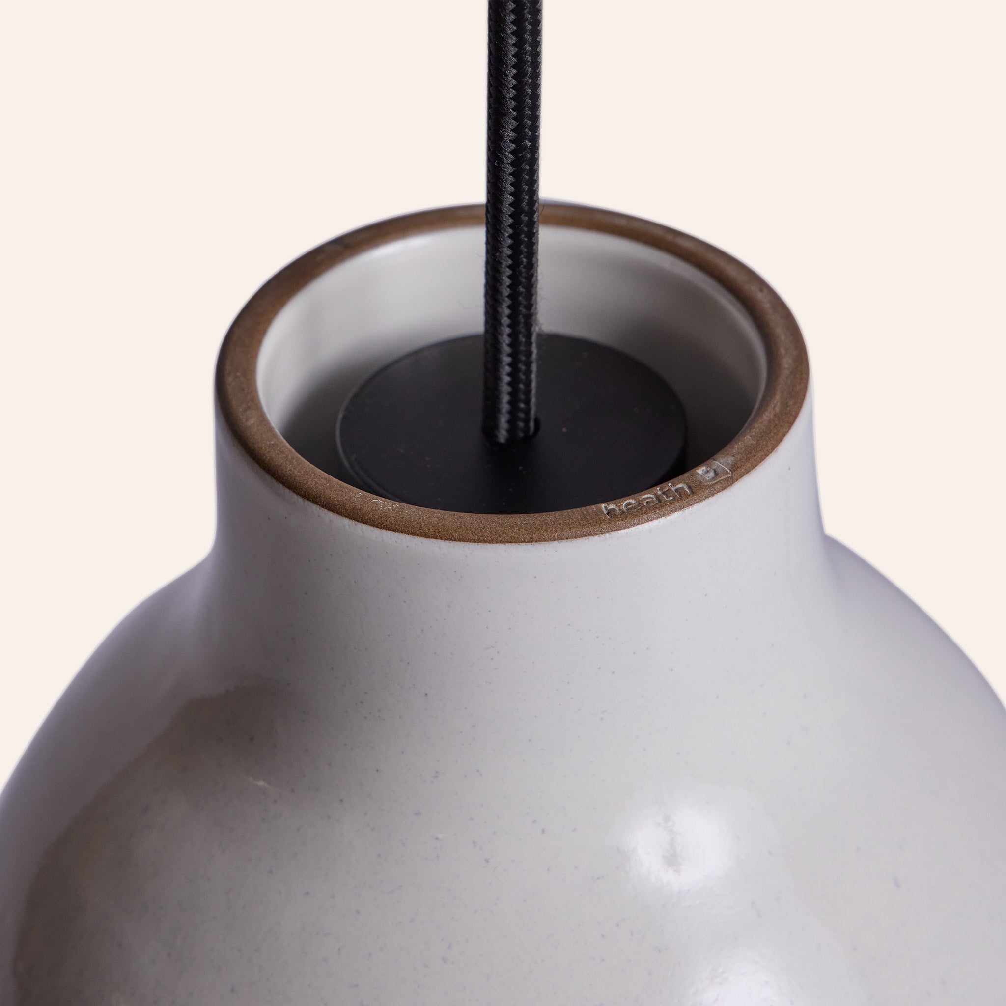 Bloom Pendant in Midnight and Opaque White Watercolor