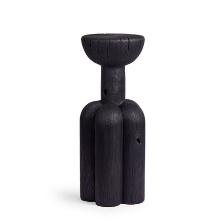 #6 Lobed Pedestal in Charred Oak