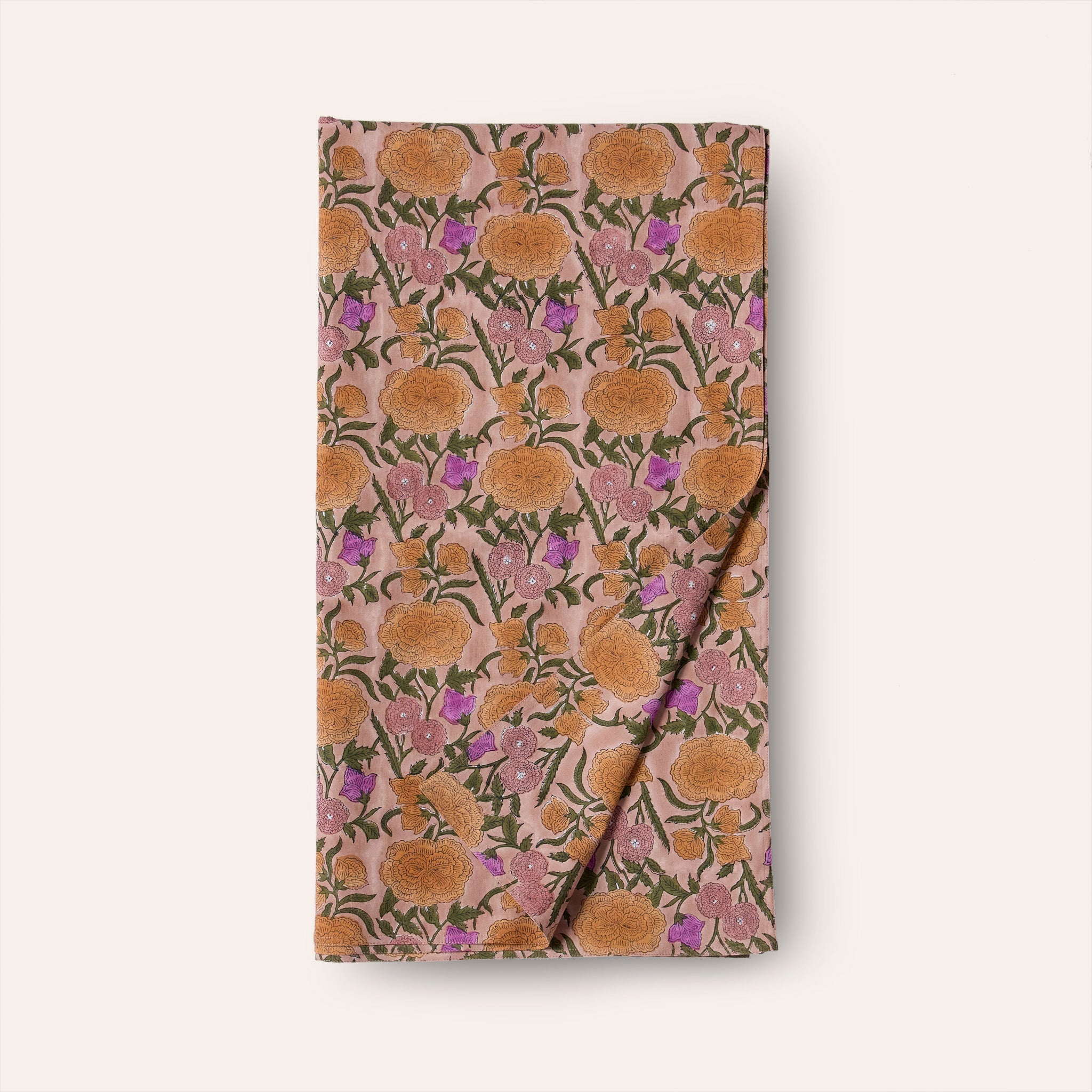 Nargis Rectangle Tablecloth in Old Rose