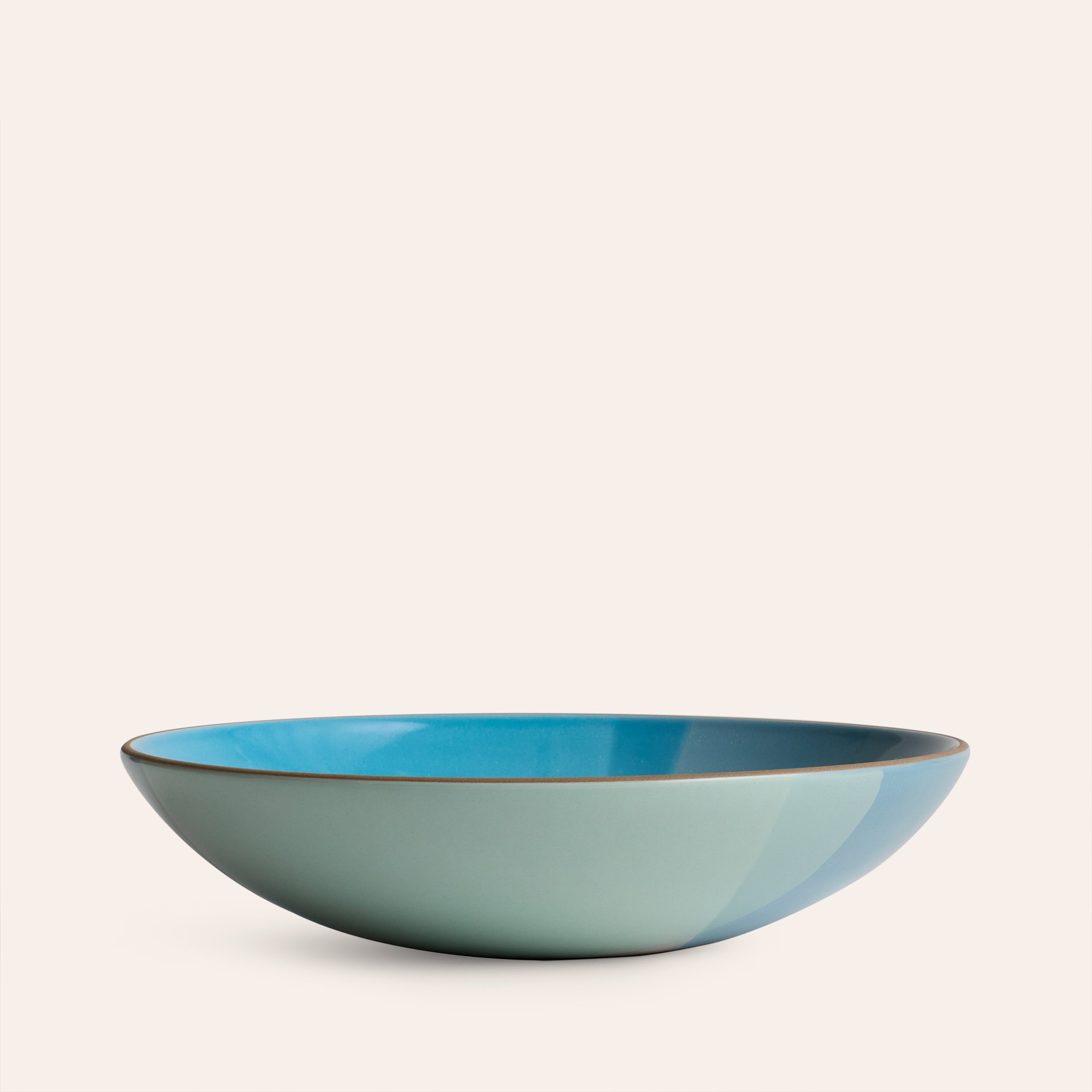 Shallow Salad Bowl in Sierra Sky