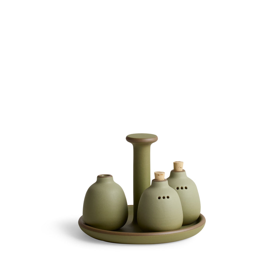 Shaker Caddy Set in Lemon Rind and Pesto Image 1