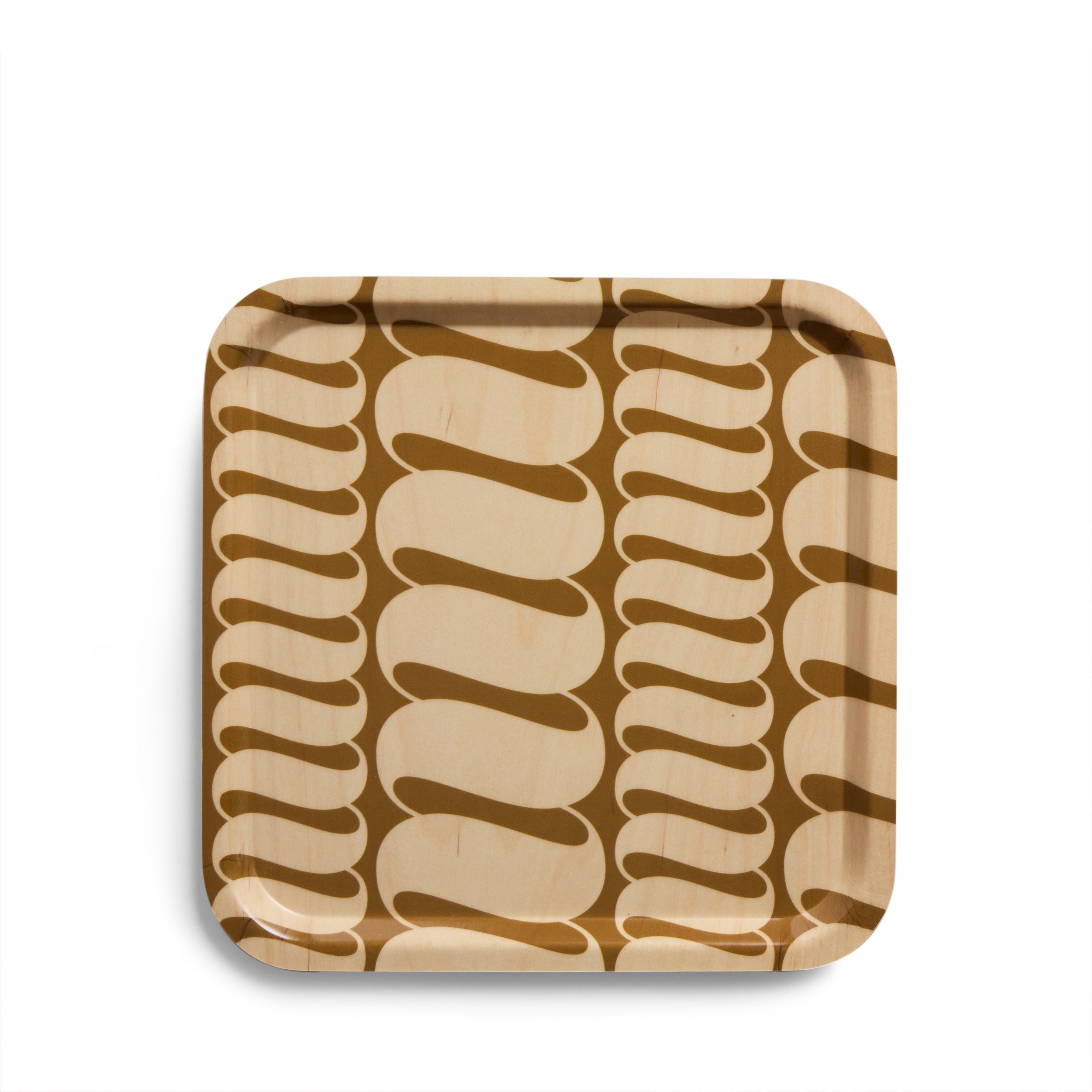 Tilde Pattern Square Tray in Turmeric Zoom Image 1