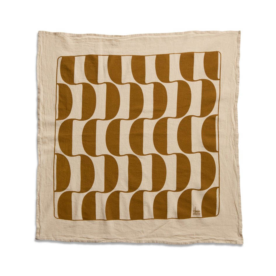 Tea Towels in Turmeric and Cerulean (Set of 2) Image 3